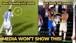 MESSI still show his RESPECT to Paraguay player after Paraguay fans mock and throwing him bottle