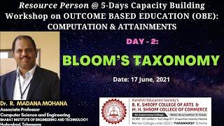 Outcome Based Education (OBE): Computation & Attainments | Day-2: Bloom's Taxonomy