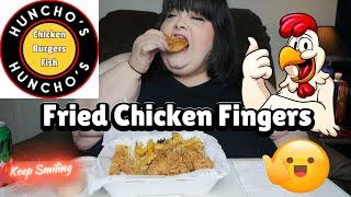 Huncho's Fried Chicken & Burgers Chicken Fingers and Huncho Fries Mukbang (Fixed Audio)