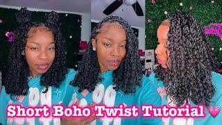 SHORT BOHO ISLAND TWIST TUTORIAL USING HUMAN WATER WAVE HAIR *VERY DETAILED * FT. EAYON HAIR