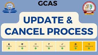 GCAS Offline Admission & Cancel Process | GCAS Portal 2024 | Bknmu Junagadh #gcas