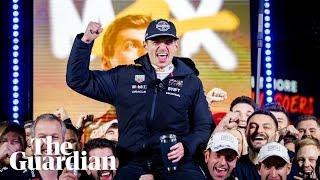 Max Verstappen celebrates fourth Formula One world champion title in Vegas