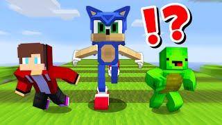 JJ and Mikey in SONIC THE HEDGEHOG CHALLENGE in Minecraft / Maizen Minecraft