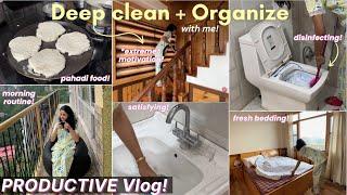 PRODUCTIVE VLOG : *extreme* DEEP CLEAN + ORGANIZE with me  (the entire house) !!