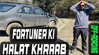 Almost stuck in deep mud while offroading | offroading ke chakker fs gye | Toyota Fortuner Off Road