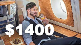 EMIRATES BUSINESS CLASS ON THE WORLD'S BIGGEST AIRCRAFT  ($1400) !!