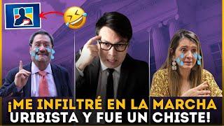 Me infiltré en la marcha uribista: fue un chiste