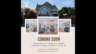 Just listed 3275 Maple Ave., Oakland, CA