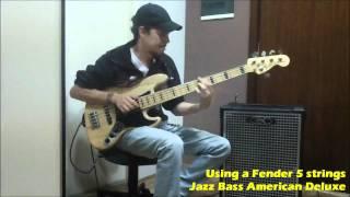 Fender American Deluxe Jazz Bass V (Five Strings) Gallien-Krueger GK Mb212 Ultralight Amp