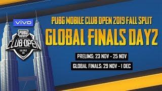 [EN] PMCO Global Finals Day 2 | Vivo | Fall Split | PUBG MOBILE CLUB OPEN 2019