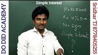 Simple Interest No 1 Tricks in Tamil by Sridhar TJ