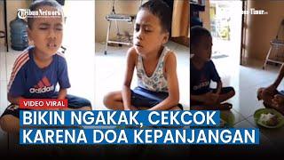 Bikin Ngakak, Viral Video 2 Bocah Cekcok karena Doa Makan Kepanjangan