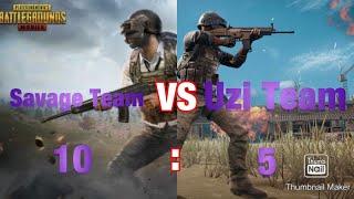 SavageTeam 10:5 UziTeam | PUBG MOBILE |