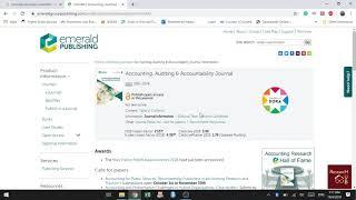 Journal Search in Emerald Publishing