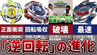 ベイブレードの左回転の「進化」の歴史まとめ！世代ごとに強くなる「逆回転」のギミック解説【爆転シュート】【メタルファイト】【ベイブレードバースト】【ベイブレードX】【コバルトドラグーン】【エルドラゴ】