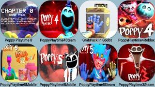 Poppy Playtime 0, Poppy Playtime 4 Mobile Vs Poppy 5 Mobile, Poppy 4 Roblox, Grabpack In Godot,Popp3