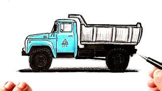 How to draw Dump Truck Zil 130 | Ehedov Elnur