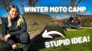 Winter motorcycle camping on Africa Twins - Fun or Dumb?