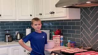 Asher making cupcakes for us!!  | The Real Emily Terrell