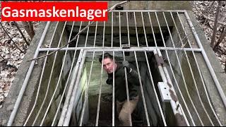 Illegal entsorgte Gasmasken in einem Weltkriegsbunker sind heute ein Problem