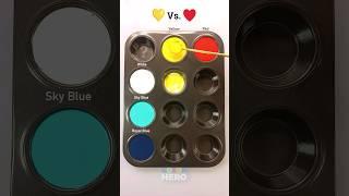 Yellow Vs. Red - Satisfying Watercolors Mixing! #colormixing #paintmixing #colors #shorts