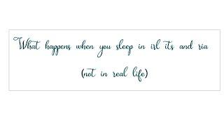 If you sleep in Irl its laa and rias house|| Its laa and ria||