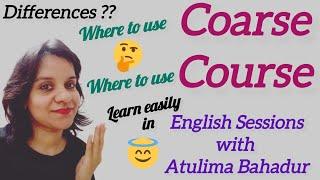 #CoarseCourse difference with meanings+examples+tips #explore #easy #englishgrammar #homophones #fun