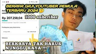 SHARE GAJI YOUTUBER PEMULA TERBARU 2024