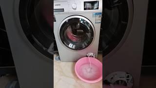 Washing machine with water drain.