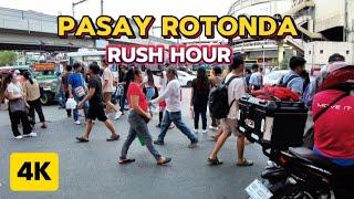 Pasay Rotonda Rush Hour Walk | Walking Around Edsa Pasay Rotonda | Philippines walking video in 4K