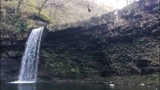 Wales Waterfall Jump in MARCH! Sgwd Gwladys (ladyfalls) Wild Swimming