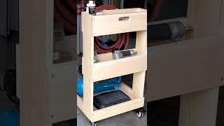 From Tripping Hazard to Dream Ride: DIY Air Compressor Cart! #woodworking #diy #workshopideas