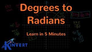 Convert Degrees to Radians Easily in 5 Minutes - Pre Calculus | Kinvert