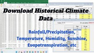 How To Download Historical Climate Data (Rainfall, Temperature,  Humidity, Wind) from FAO Database