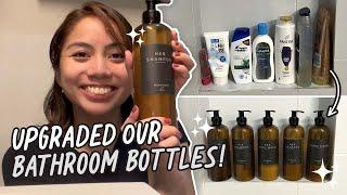 HOME ORGANIZATION: Identical Bathroom Bottles for a Tidy Look | Karina Marquez