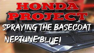 Honda Project Update | TCP Global Basecoat | Anest Iwata W-400 | How to mix and spray paint on parts