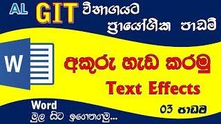 Microsoft Word lesson for online GIT Exam - Text Effects