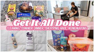 GET IT ALL DONE | CLEAN WITH ME, FAST DINNER, SHOPPING HAUL, + MORE