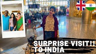 Surprise Visit To INDIA From UK | Family Reaction || Full Journey in Telugu