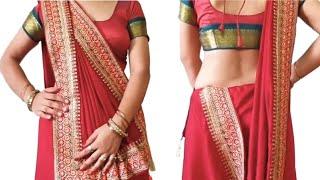 How to drape Wedding saree || red and golden blouse || Saree wear