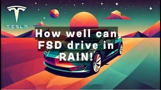 Tesla FSD V12.5.4.2  Challenges: Surviving Rainy Roads – Stunning Real-Life Reactions!