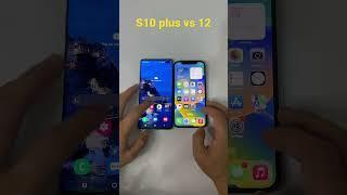 Samsung S10 plus vs Iphone 12 Speed Test #shorts