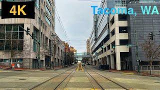 Downtown Tacoma, WA Driving Tour in Winter 2023.