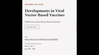 Developments in Viral Vector-Based Vaccines | RTCL.TV