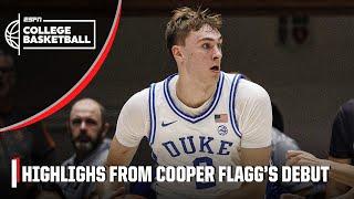 HIGHLIGHTS of Cooper Flagg’s debut for Duke  [18 PTS, 7 REB & 5 AST] | ESPN College Basketball