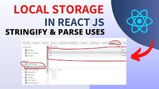 How To Save Data In Localstorage In React JS  [ JSON parse and stringify Example in Hindi ] 