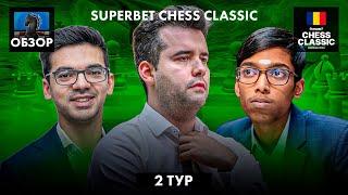  Супертурнир Superbet Chess Classic 2024/Обзор 2 тура: Упущенная победа