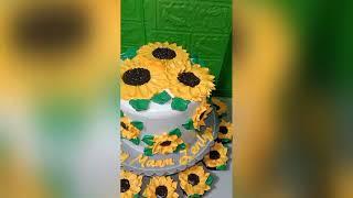 Sunflower Cake #cakes #shorts