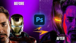 Photoshop tutorial / ironman poster design using photoshop !