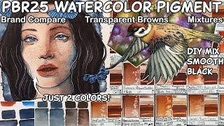 PBr25 Watercolor Pigment Spotlight! Brands, Mixtures, Compare Similar Roman Szmal PBr23, PBr7, PR101